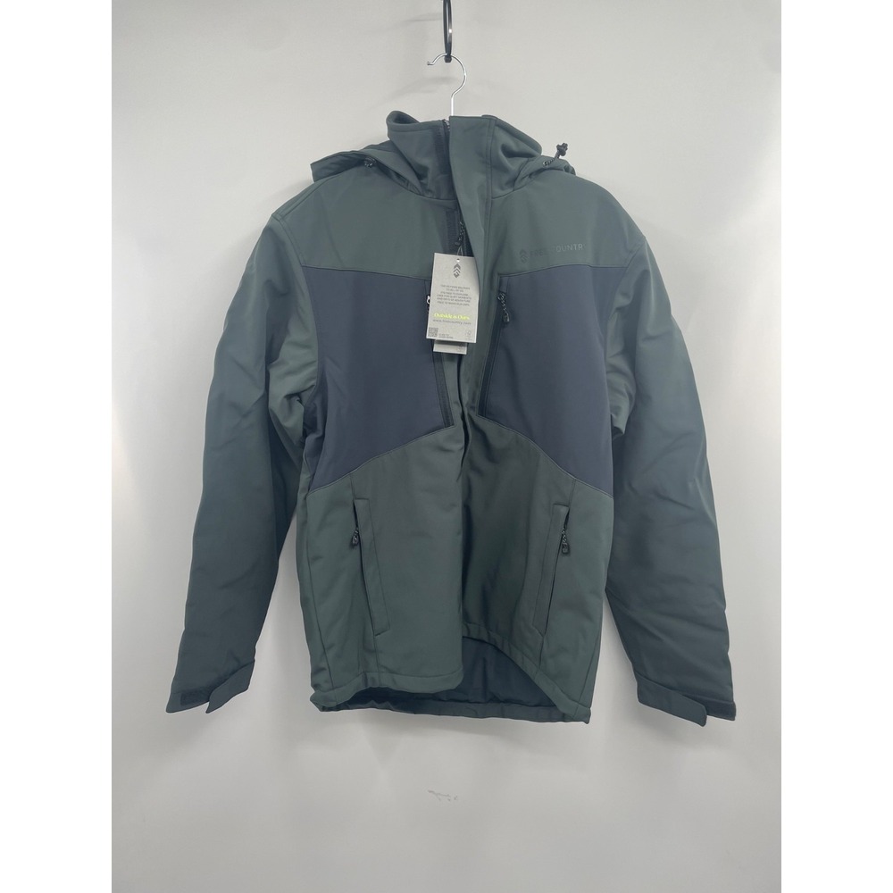 Free Country Thermo Softshell Mid Weight Snow Jacket Mens Medium Evergreen NWT